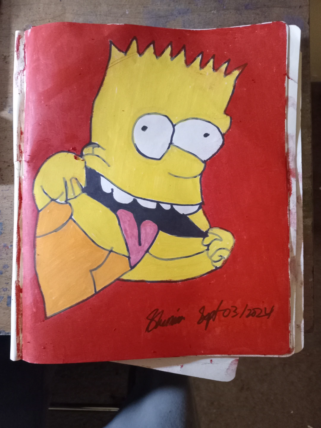 Bart Simpson Drawing by Custom Artist Sherwin - photo 4