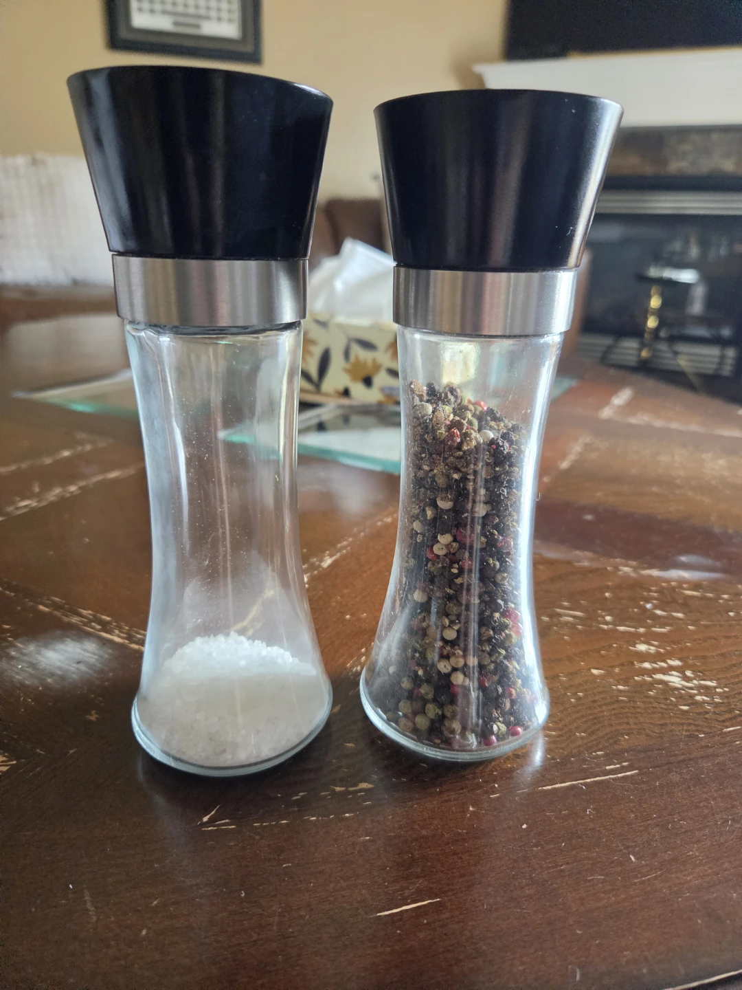 Glass Salt and Pepper Mill Set