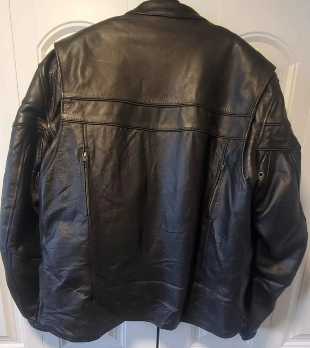 Leather motorcycle jacket - photo 2