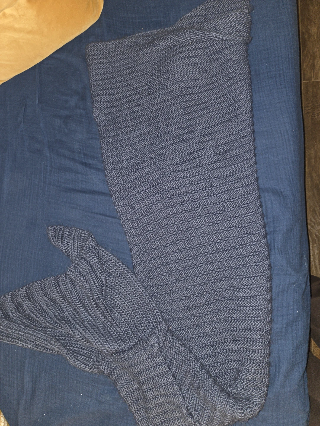 Knit Mermaid Tail Blanket