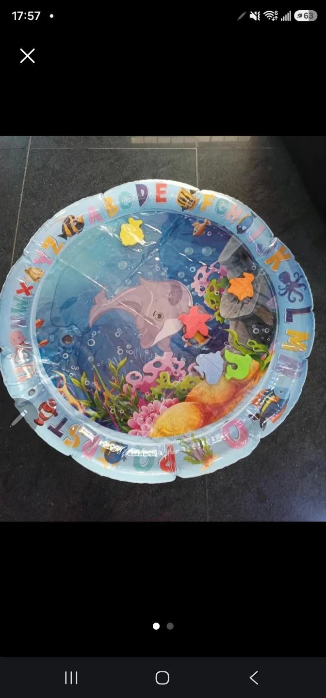 Inflatable Water Play Mat with Alphabet and Ocean Animals