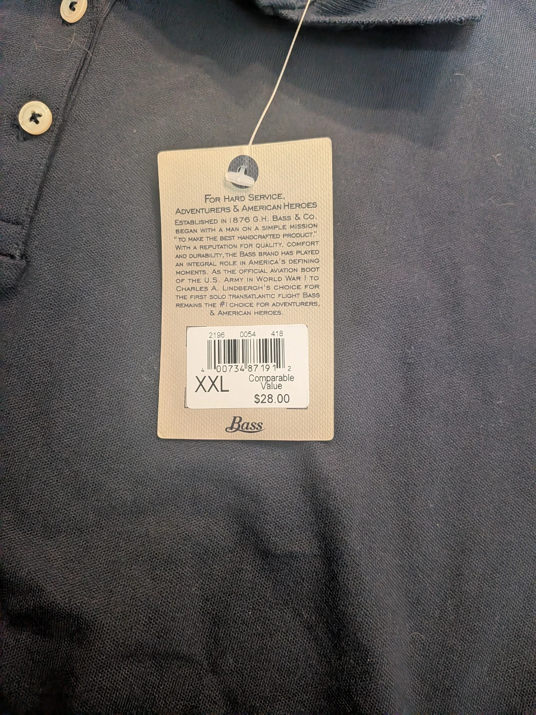 G.H. Bass & Co. Navy Blue Polo Shirt - photo 2