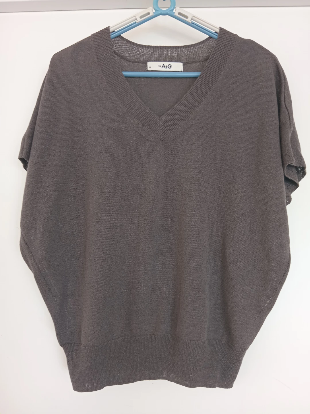 The AtG Grey V-Neck Knit Top