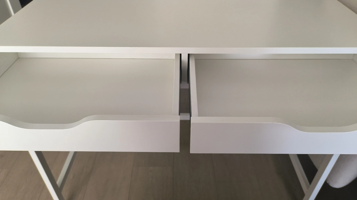 IKEA Alex white desk with 2 drawers - photo 2