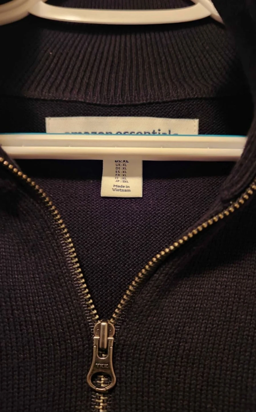Amazon Essentials Quarter-Zip Sweater - Black XL - photo 2