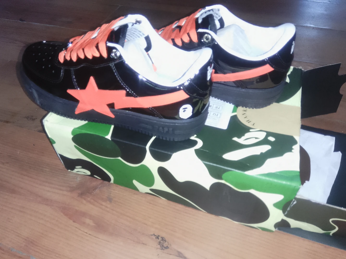 BAPE Bapesta OS M2 'Black Orange' Sneakers - photo 3