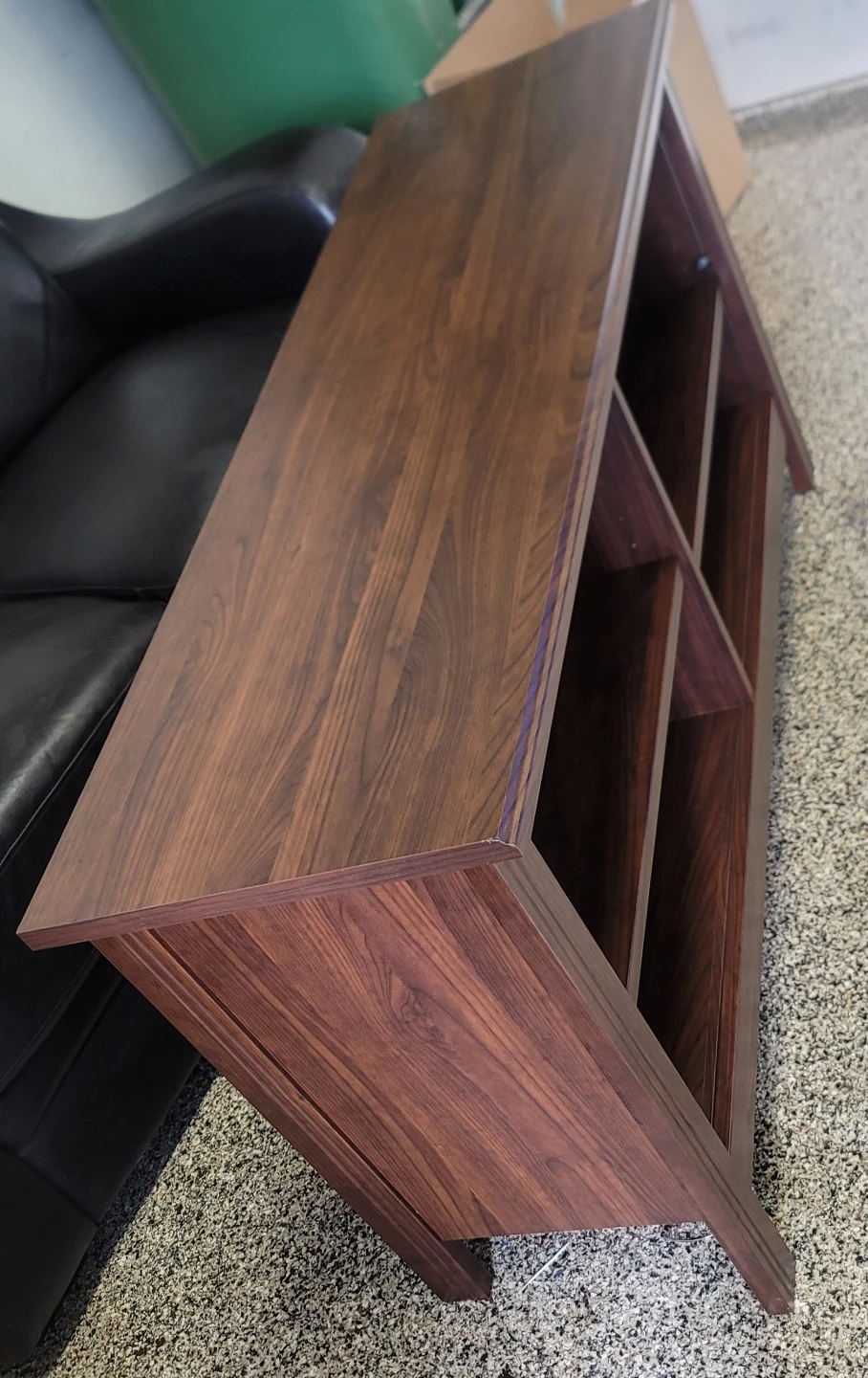 Dark wood console table or media stand - photo 2