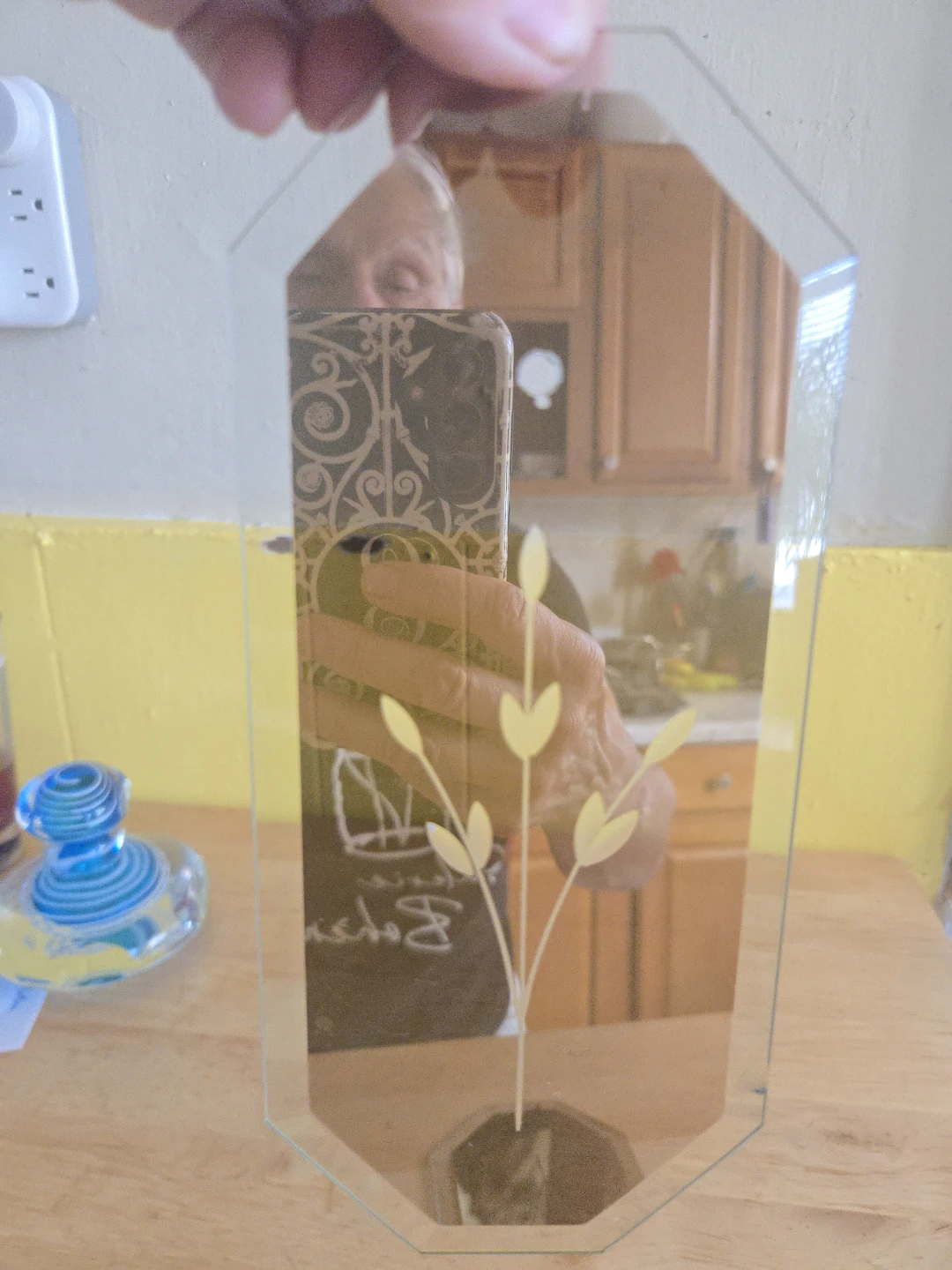 Vintage  Etched Mirror Panels Wheat Foliage - photo 4