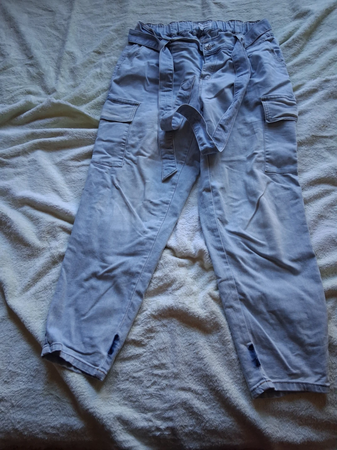 Almost Famous Light Wash Cargo Pants - photo 3