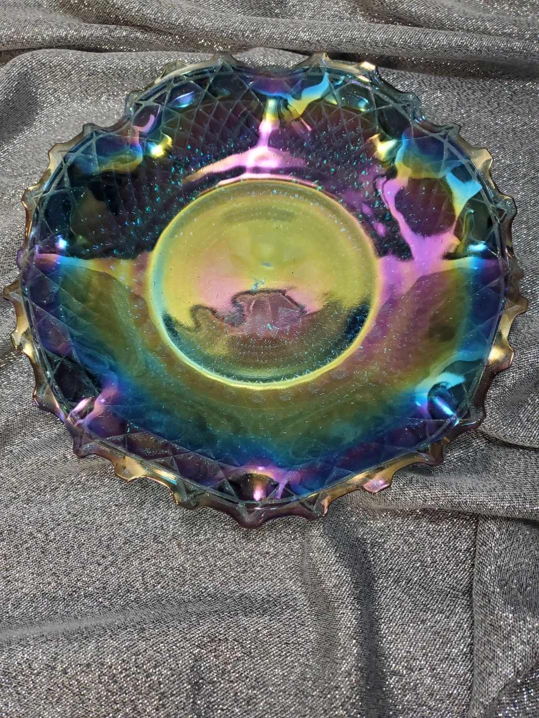 Iridescent Carnival Glass Bowl - photo 2