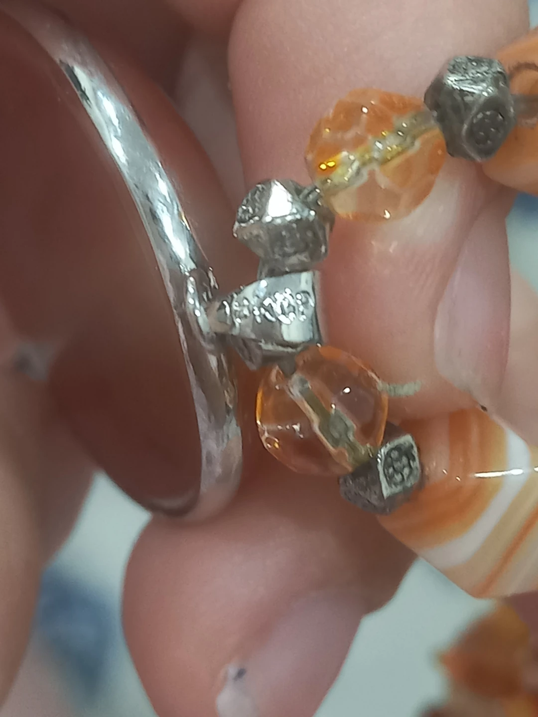 Orange Stone Pendant Necklace - photo 2