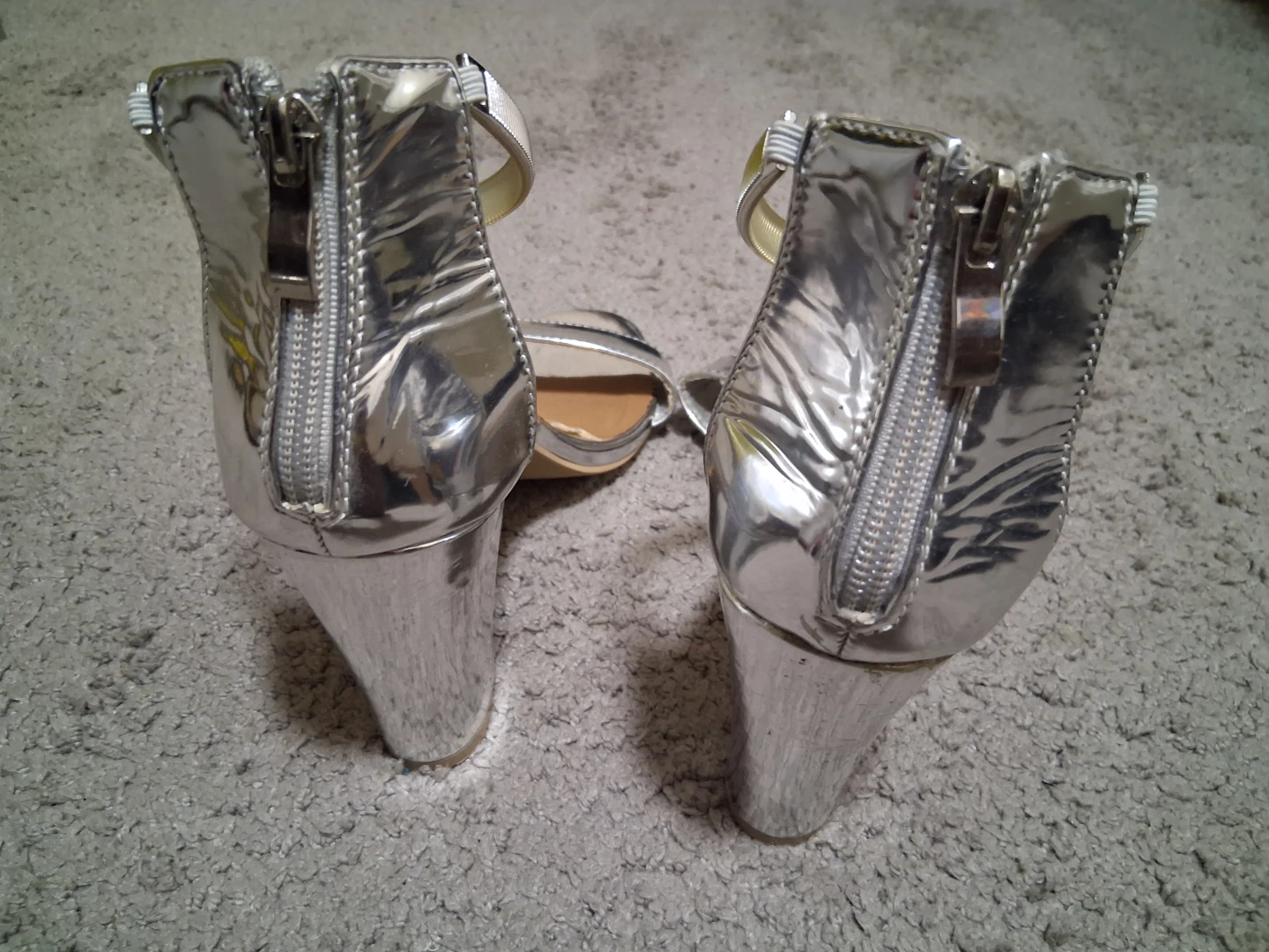 Ardene Silver Block Heel Sandals - photo 2
