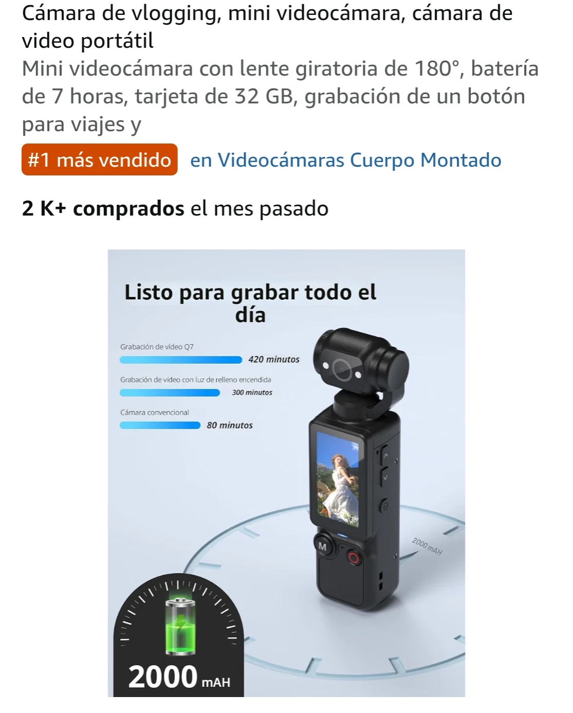 Black Portable Vlogging Camera (cash only) - photo 4