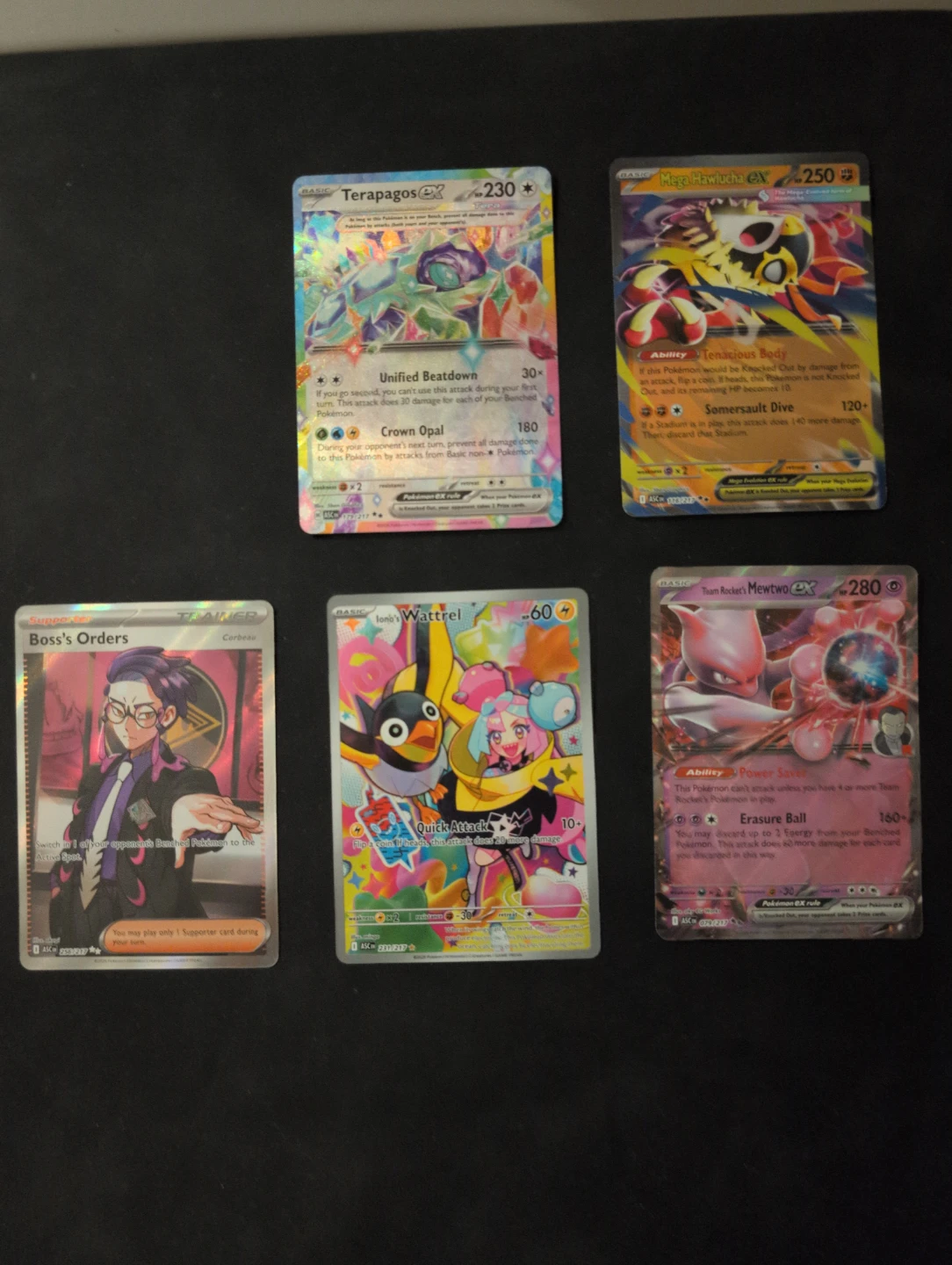 Set of 5 Assorted Pokémon Trading Cards