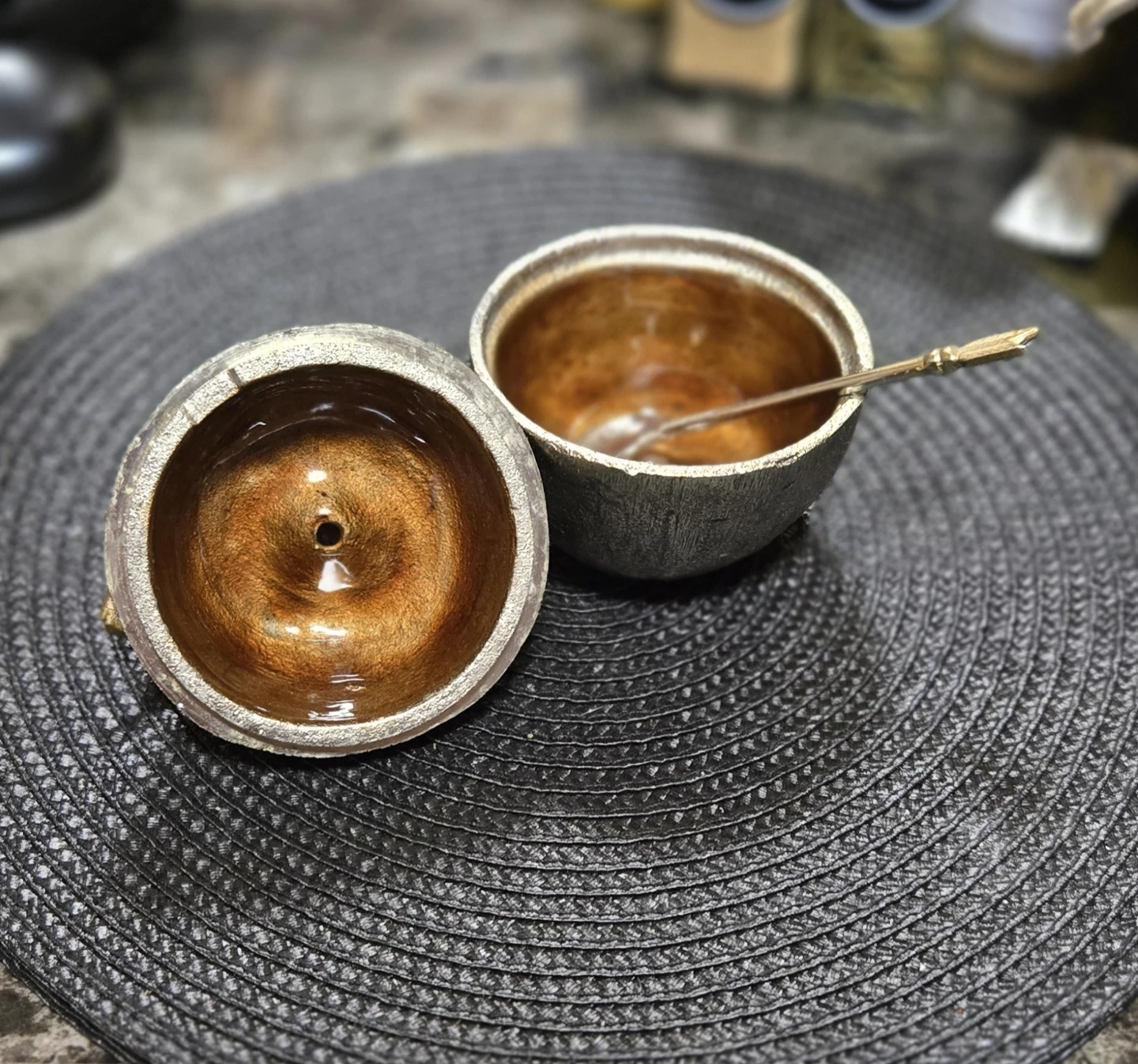 Metal Apple Shaped Spice Container with Spoon - photo 2