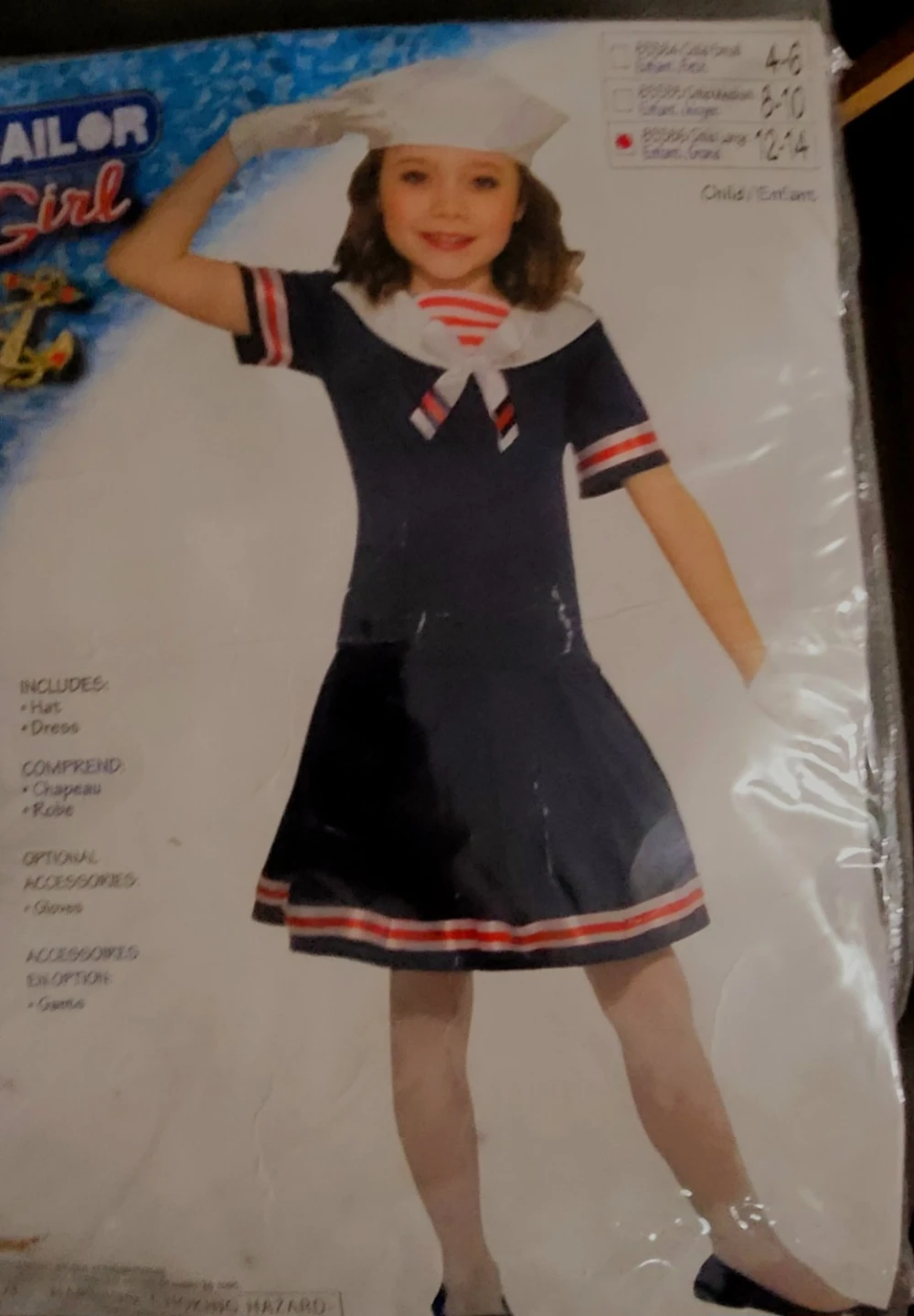 Sailor Girl Costume Child Large