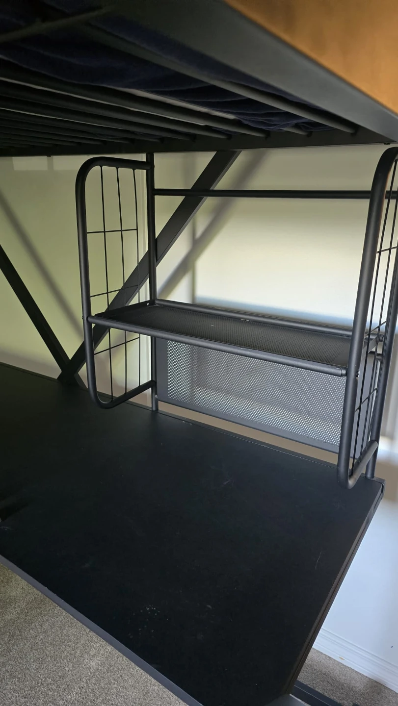 Metal Bunk bed with a desk included
