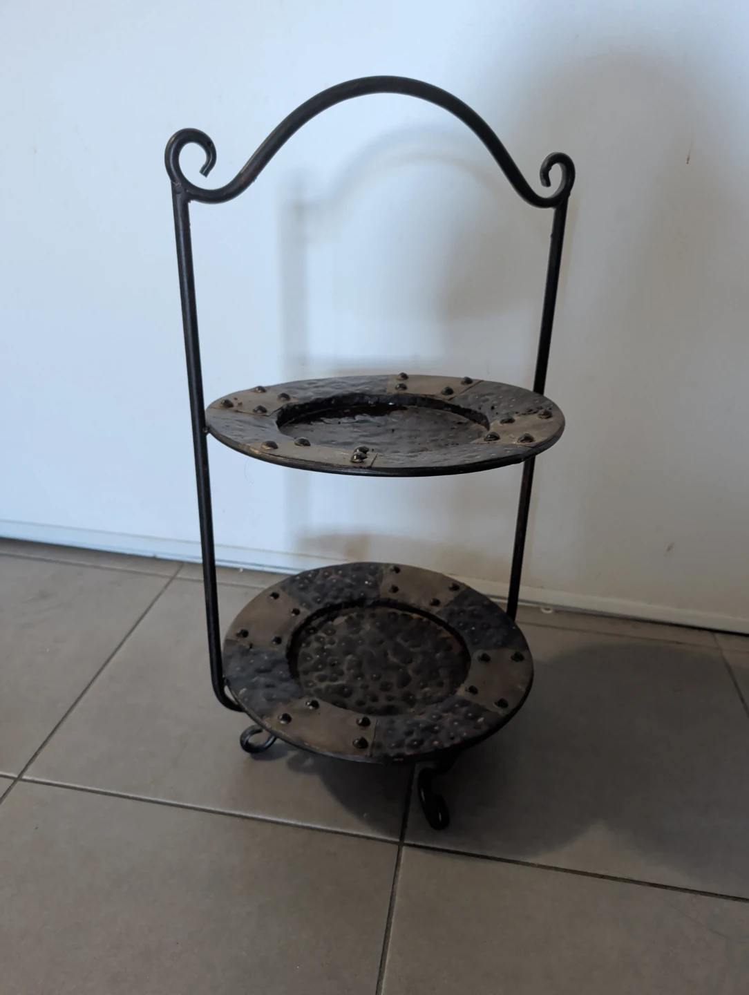 Two-Tier Metal Serving Stand 🏈