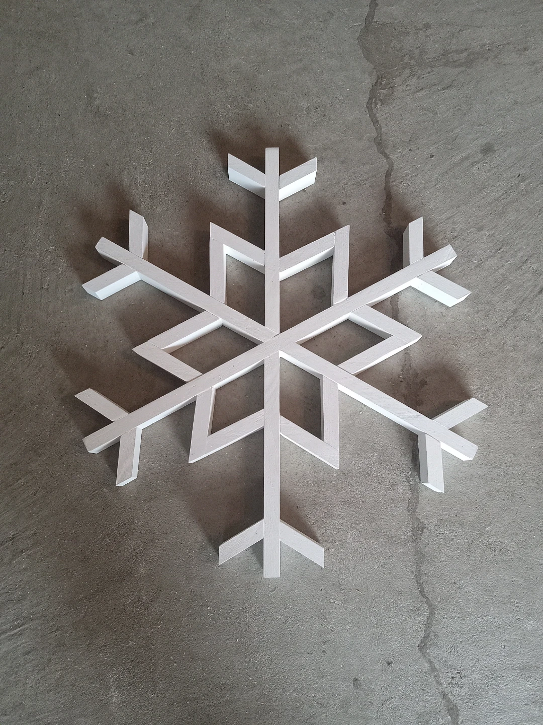 White Wooden Snowflake Decoration