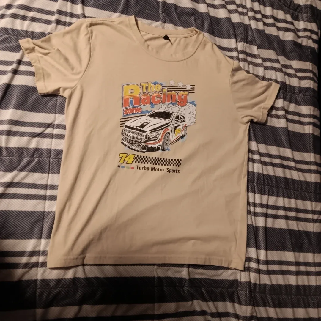 Romwe Racing Zone Graphic T-Shirt Size Large