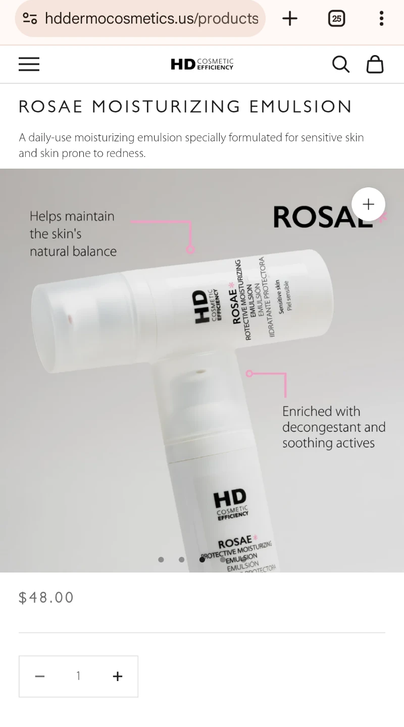 HD Cosmetic Efficiency Rosae Intensive Care Emulsion