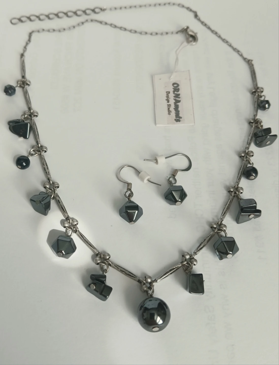 HEMATITE Necklace and Earring Set - photo 2