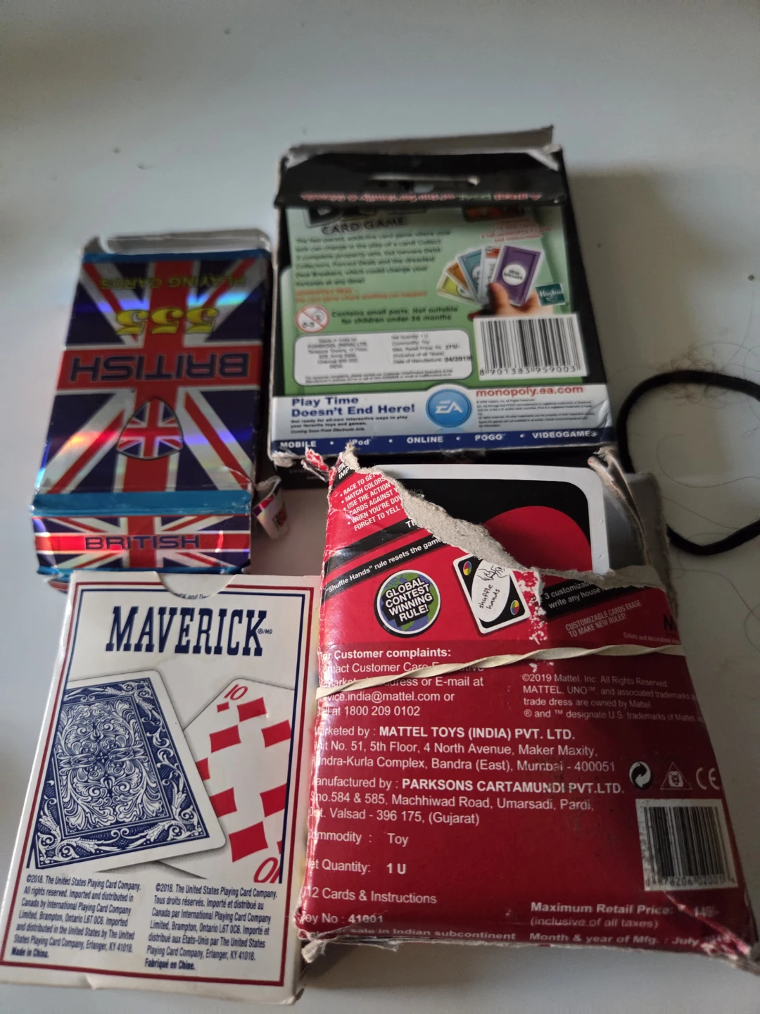 Set of 4 Card Games: Uno, Monopoly Deal, Maverick, 555 - photo 4