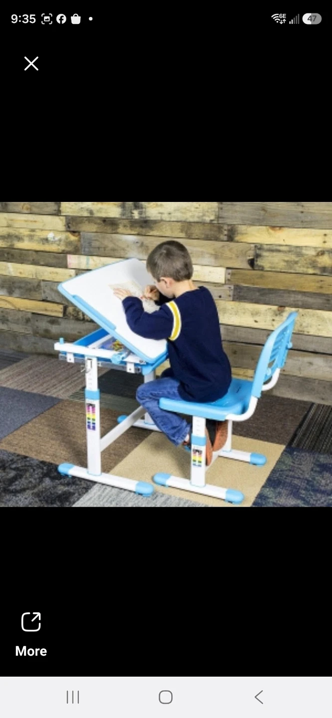 VIVO Height Adjustable Children's Desk and Chair Set - photo 4