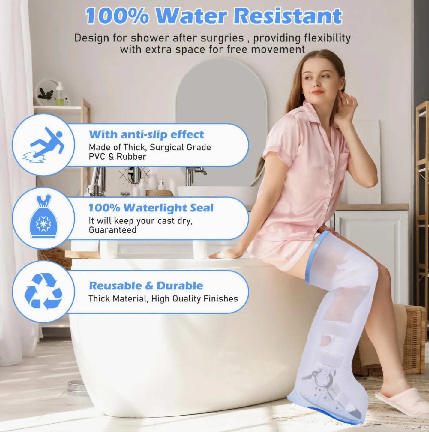 Waterproof Gull Leg Cast Cover Reusable Adult Large - photo 2
