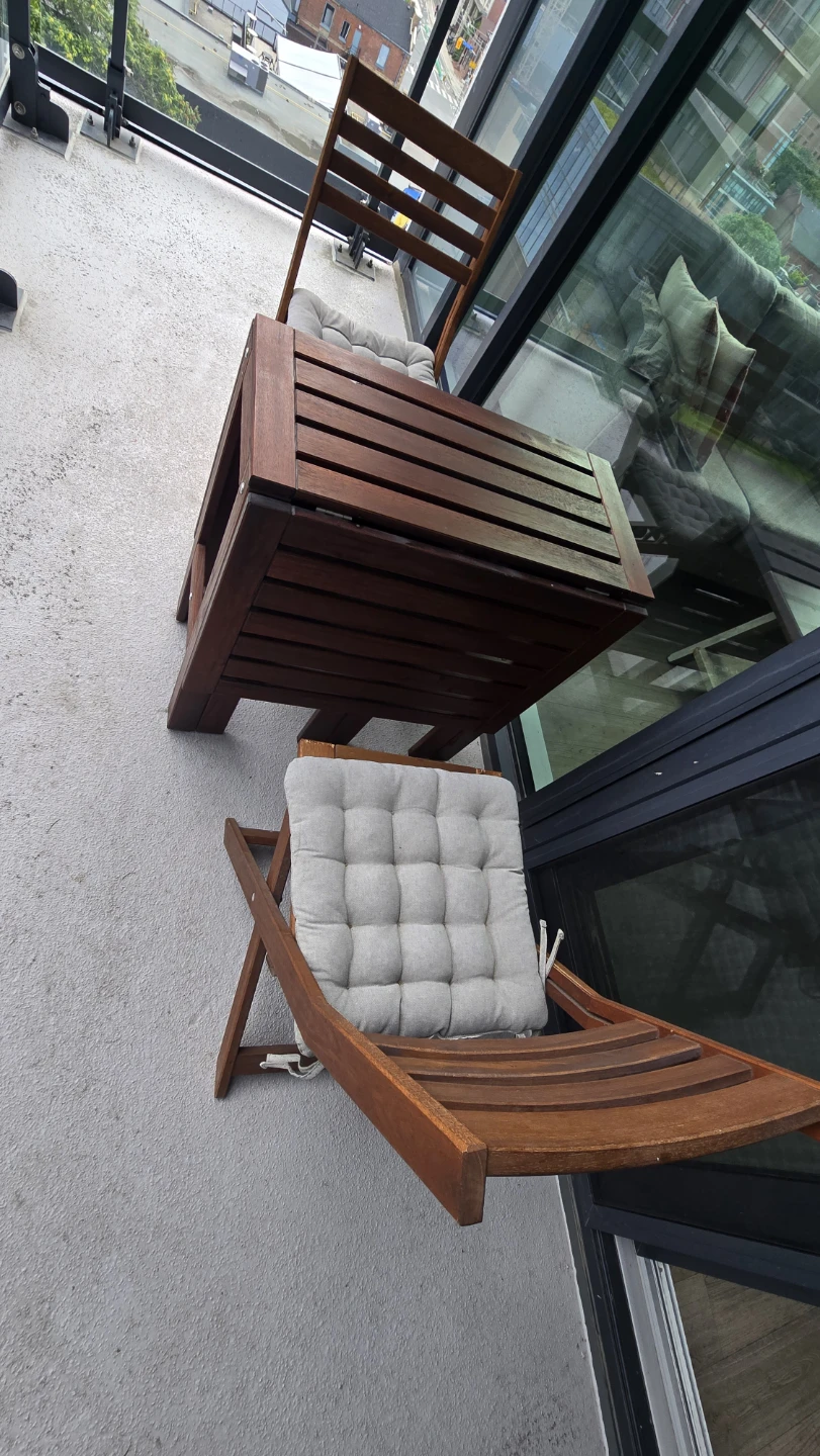 IKEA ÄPPLARÖ folding Balcony Table and Chairs - photo 2
