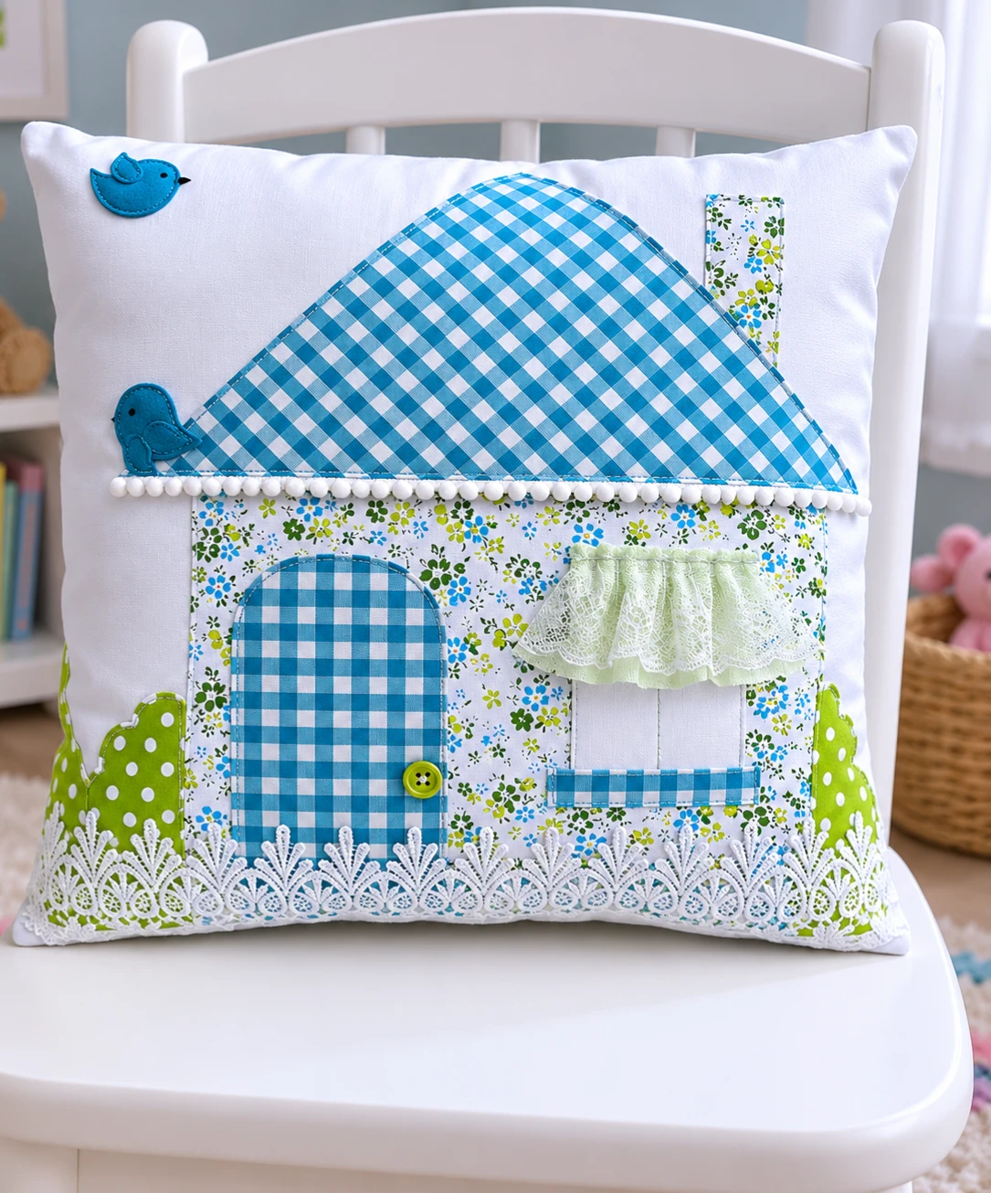 Nursery/Children's decorative aplique pillows - photo 2