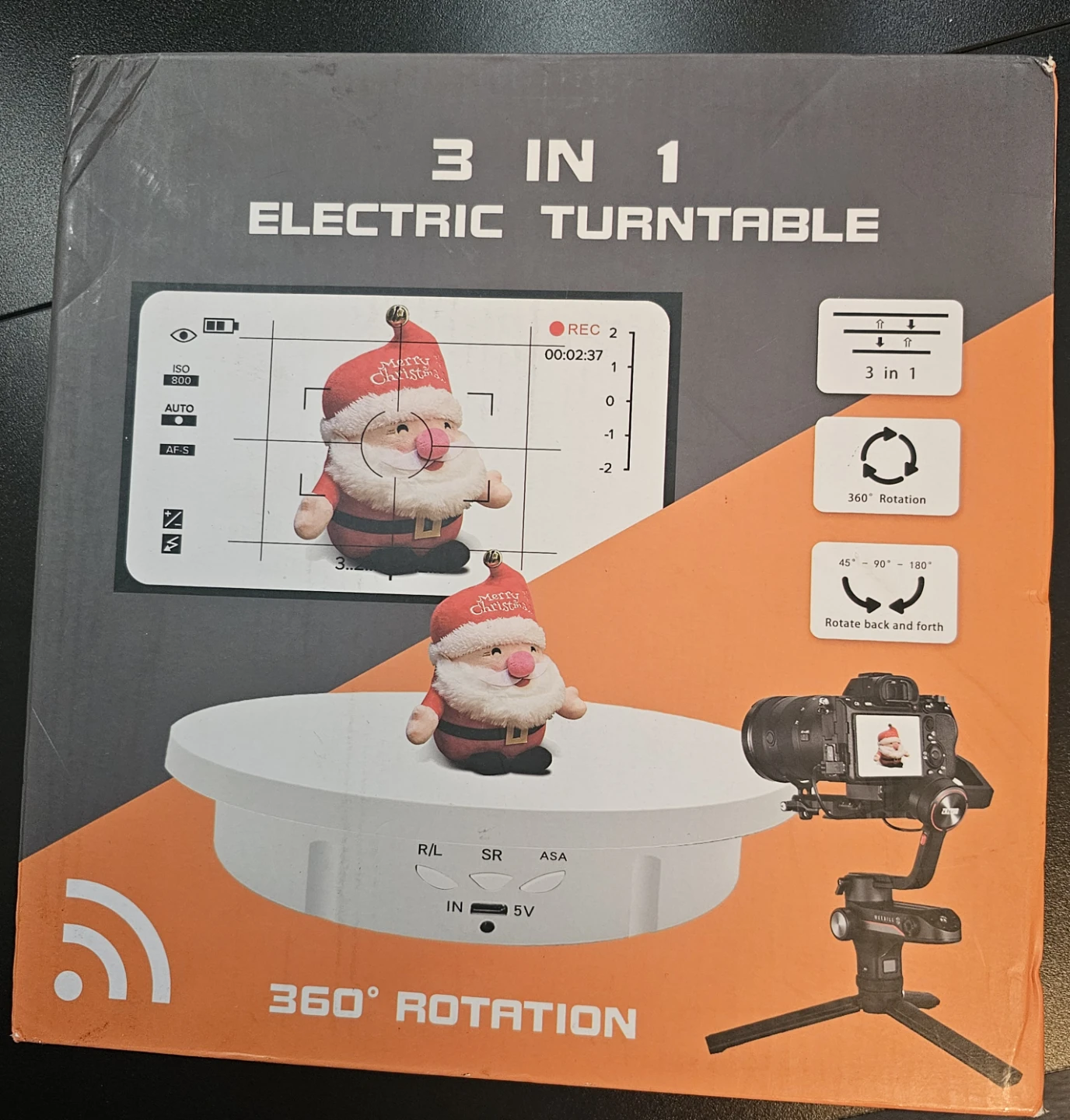 JAYEGT 3 in 1 Electric Rotating Display Stand