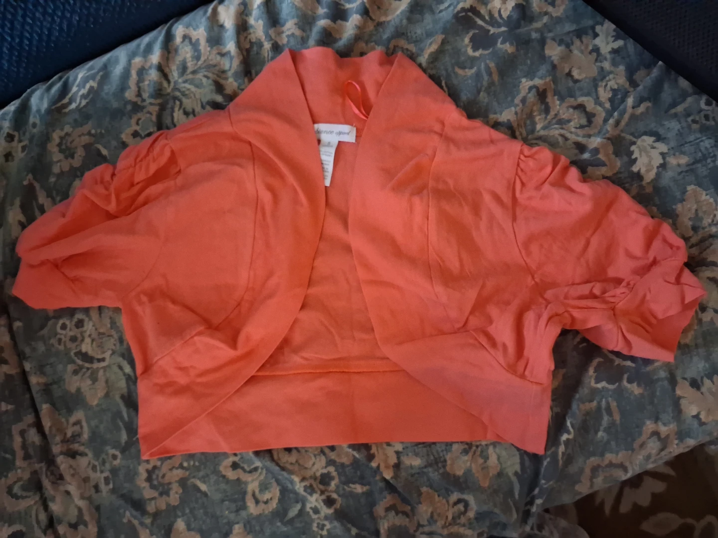 Ambiance Apparel Orange Shrug