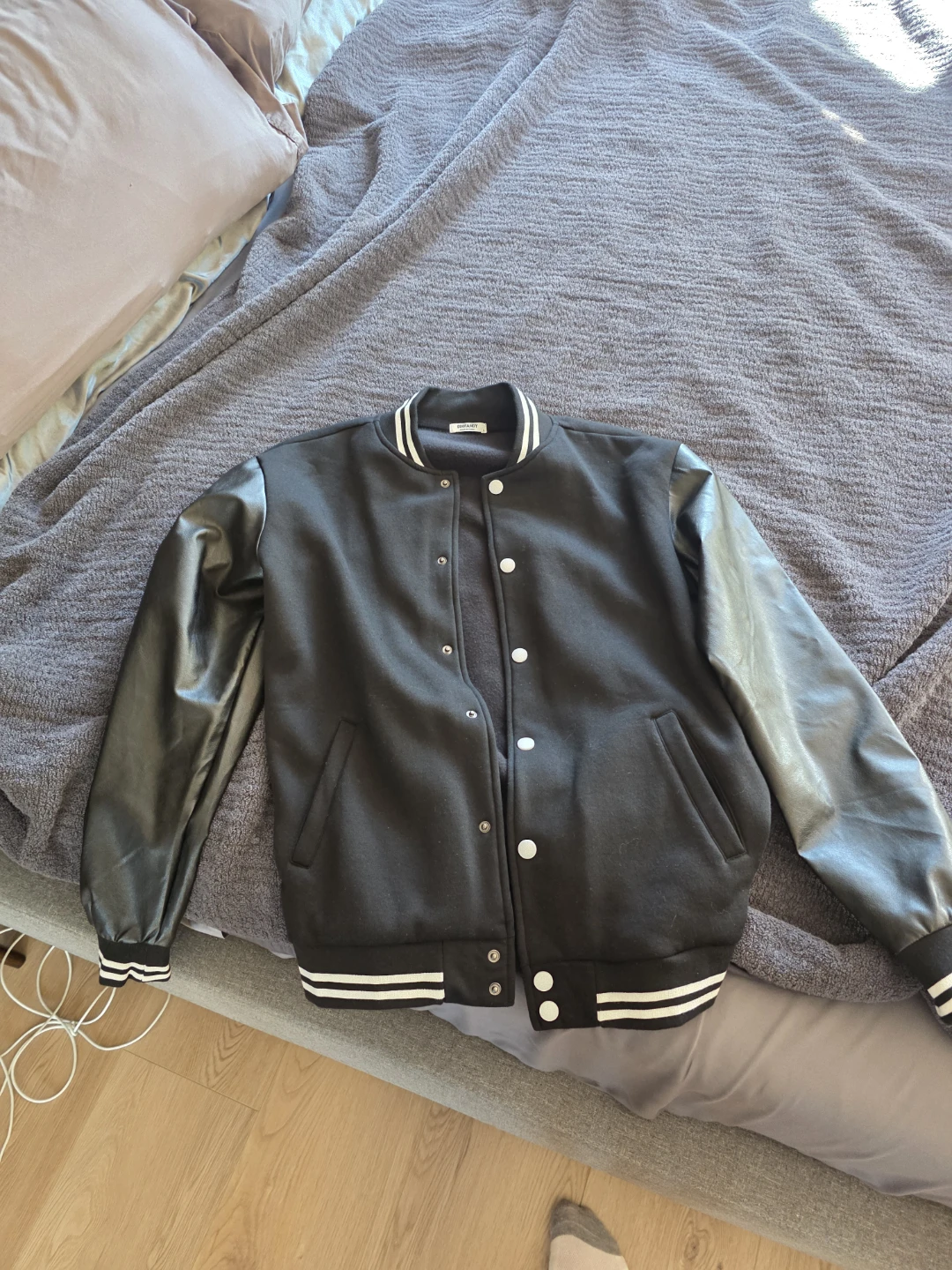 COOFANDY Varsity Jacket Black - photo 3