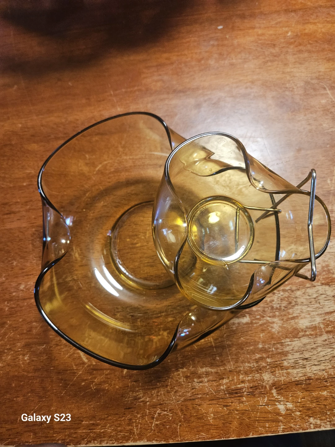 Amber Glass Chip and Dip Set - photo 2