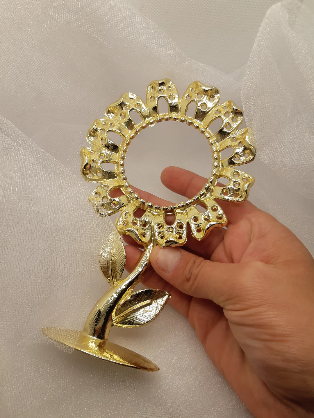 Flower Earring Holder, 1970s Vintage Gold Torino Earring Tree