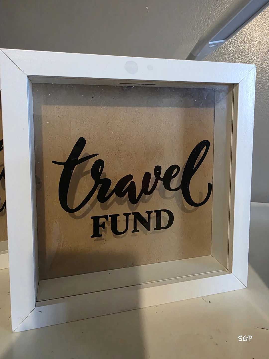 Travel Fund shadow box bank