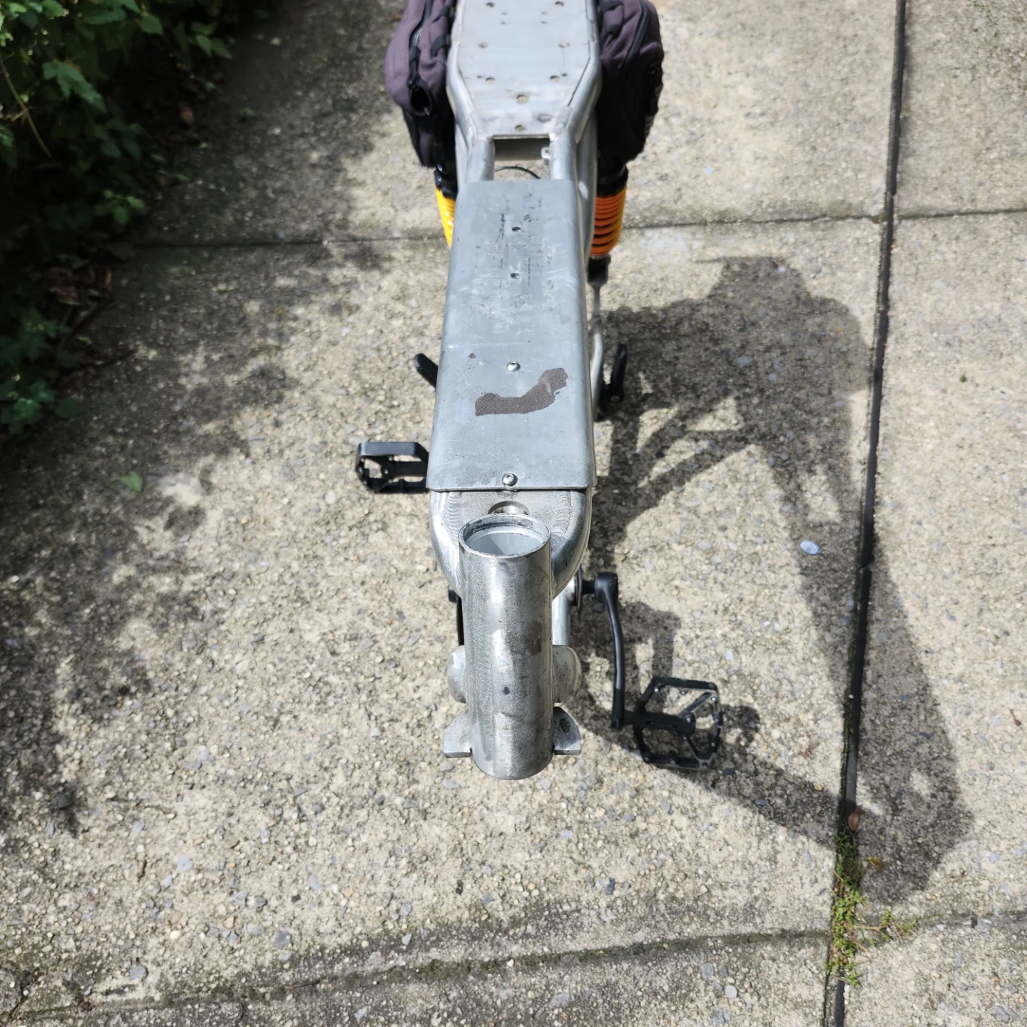 Silver Electric Bicycle Frame with Suspension - photo 3