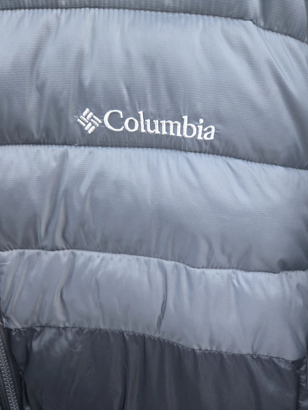 Men's Columbia Puffer Coat.   XXL, Gray/Black.  EUC. - photo 2