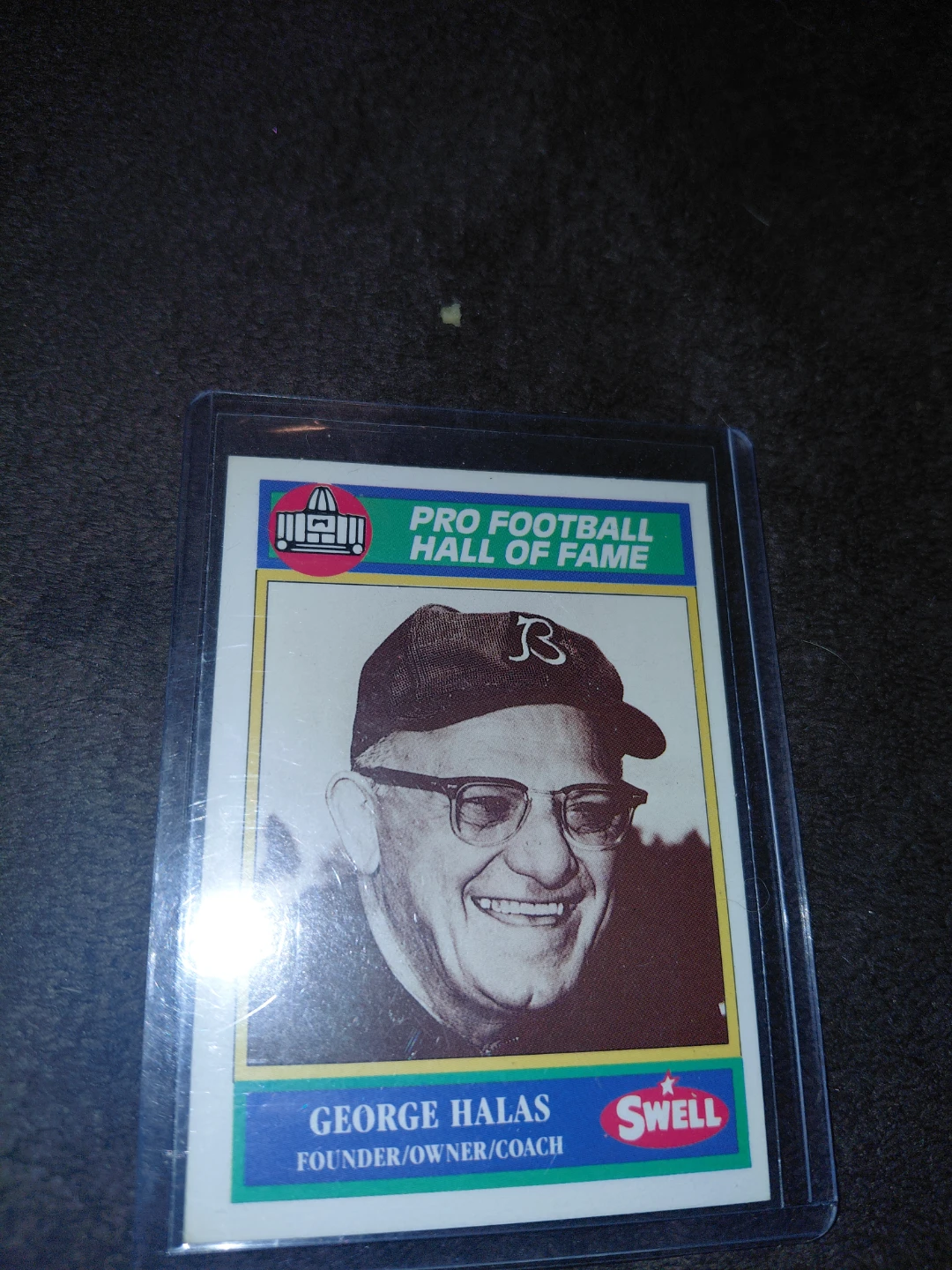 George Halas Pro Football Hall of Fame Swell Card