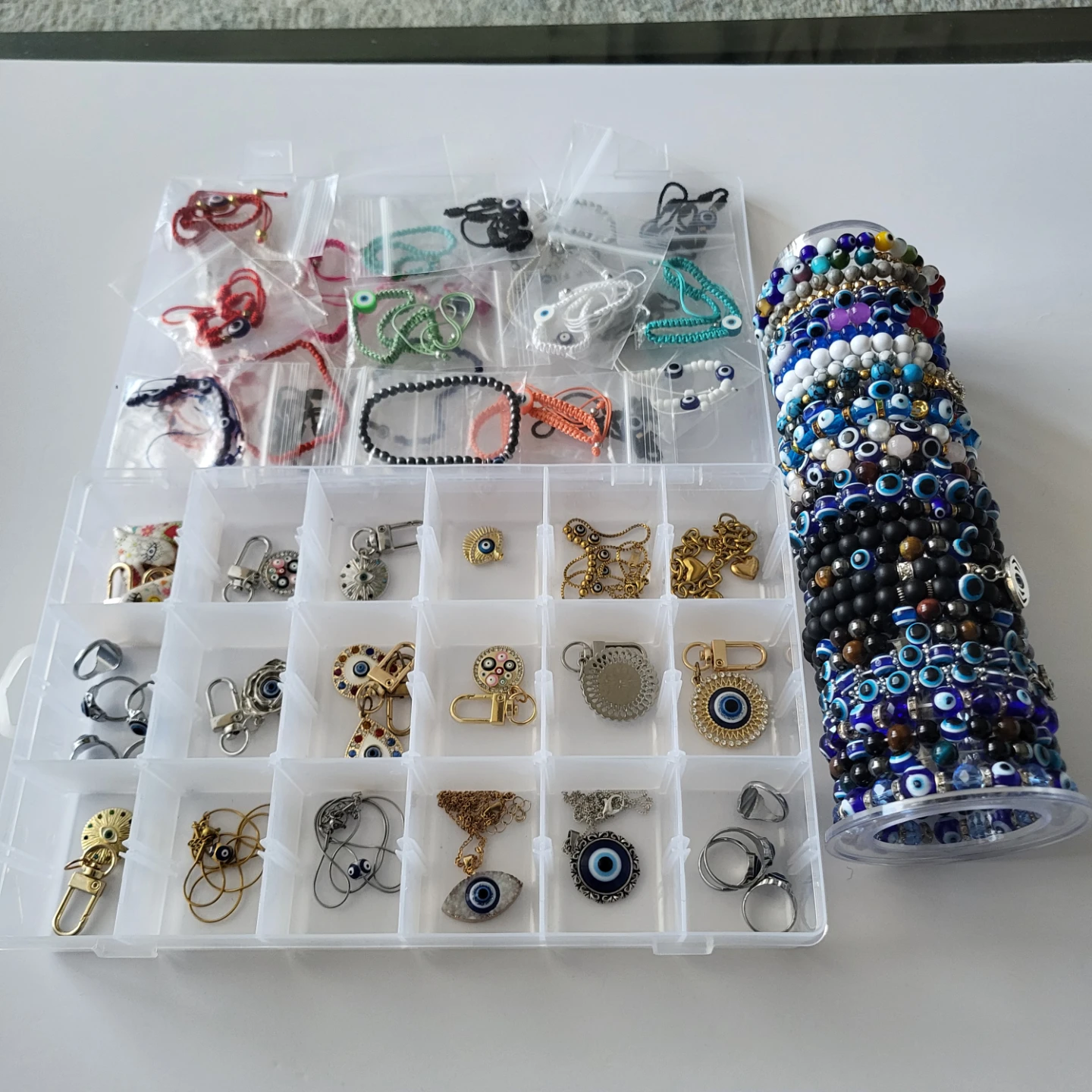 Large Collection of Evil Eye Jewellery and Keychains