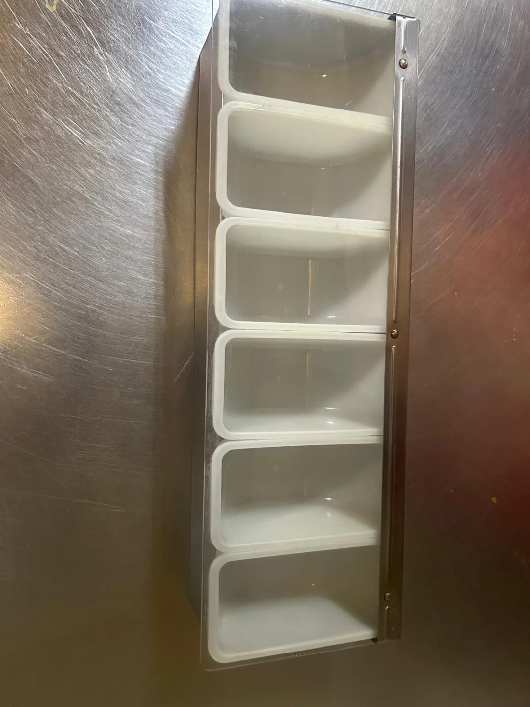 Condiment Dispenser Holder with 6 White Inserts - photo 2