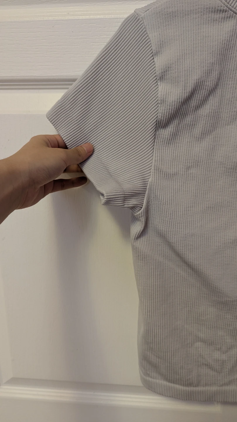 Light Grey Ribbed T-Shirt - photo 3