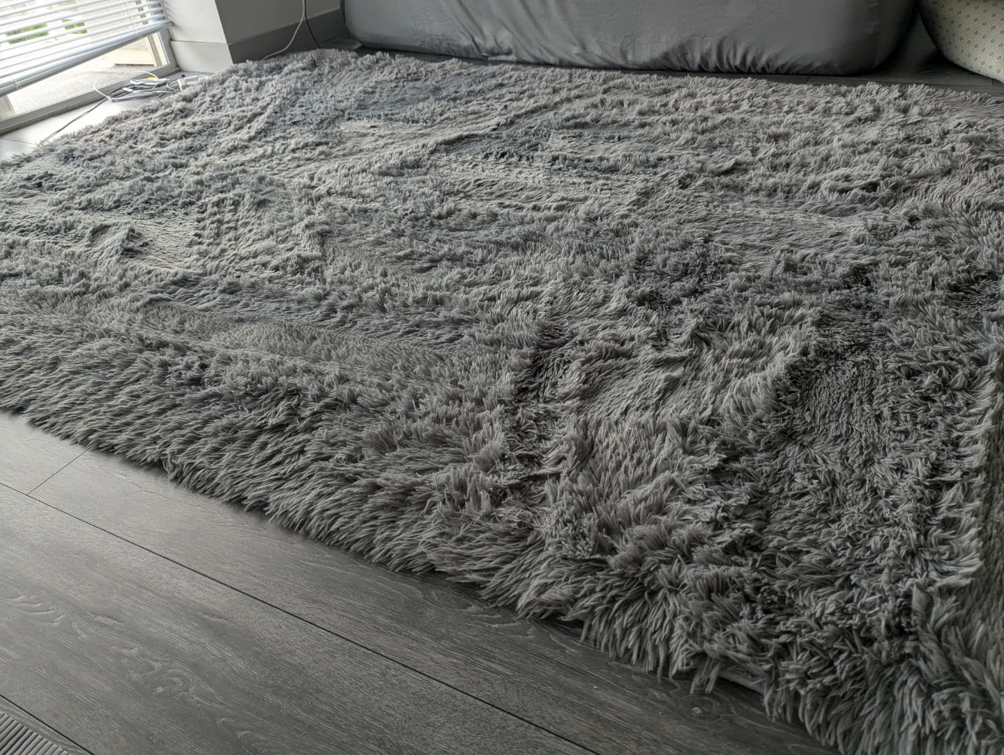 Soft Grey Shag Area Rug - photo 2