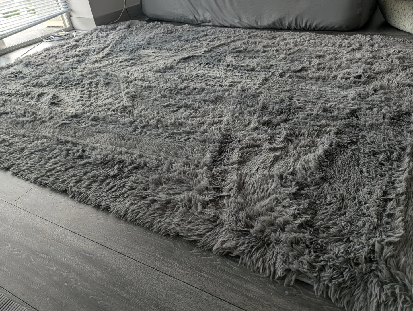 Soft Grey Shag Area Rug - photo 2