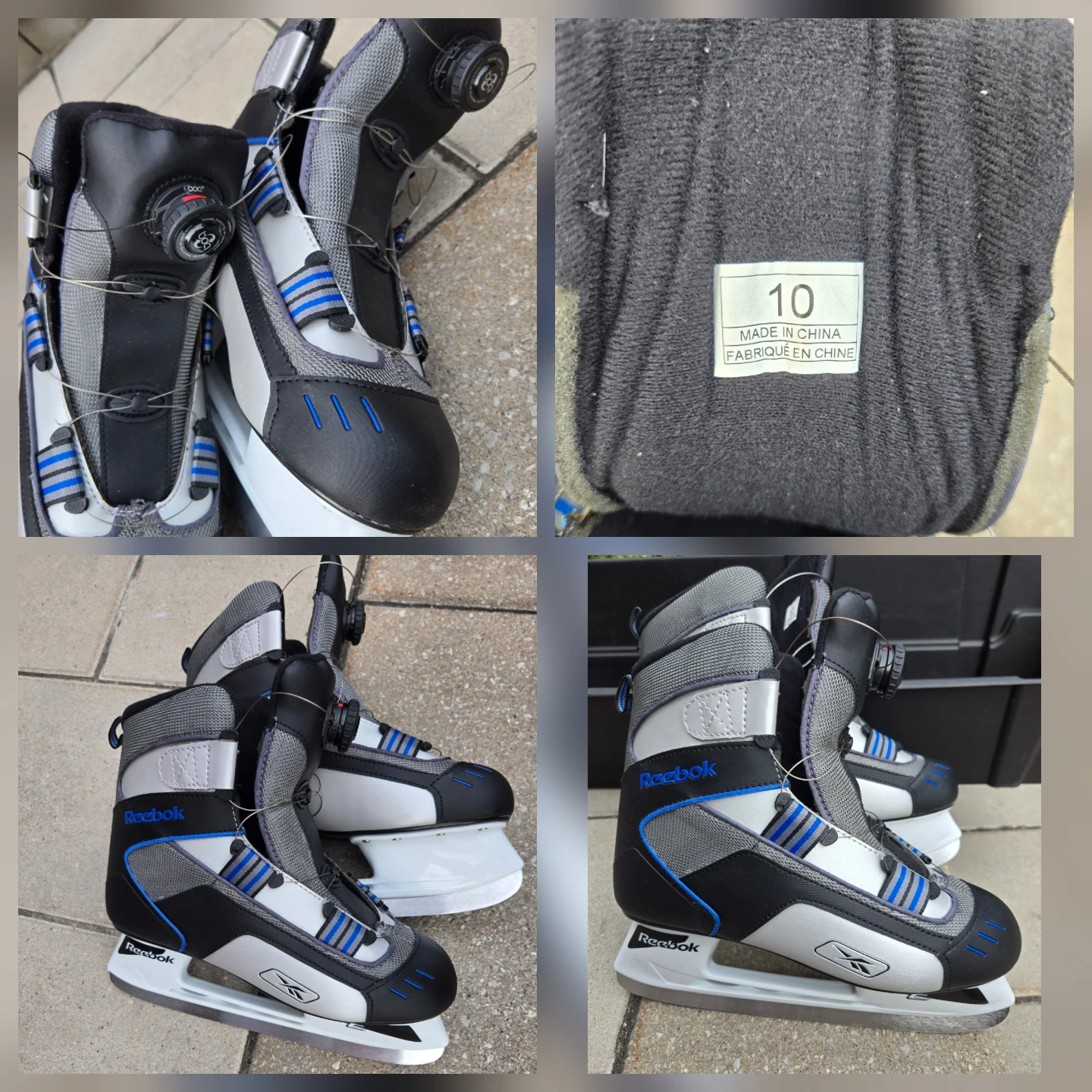 Reebok Ice Skates Size 10 men BOA System