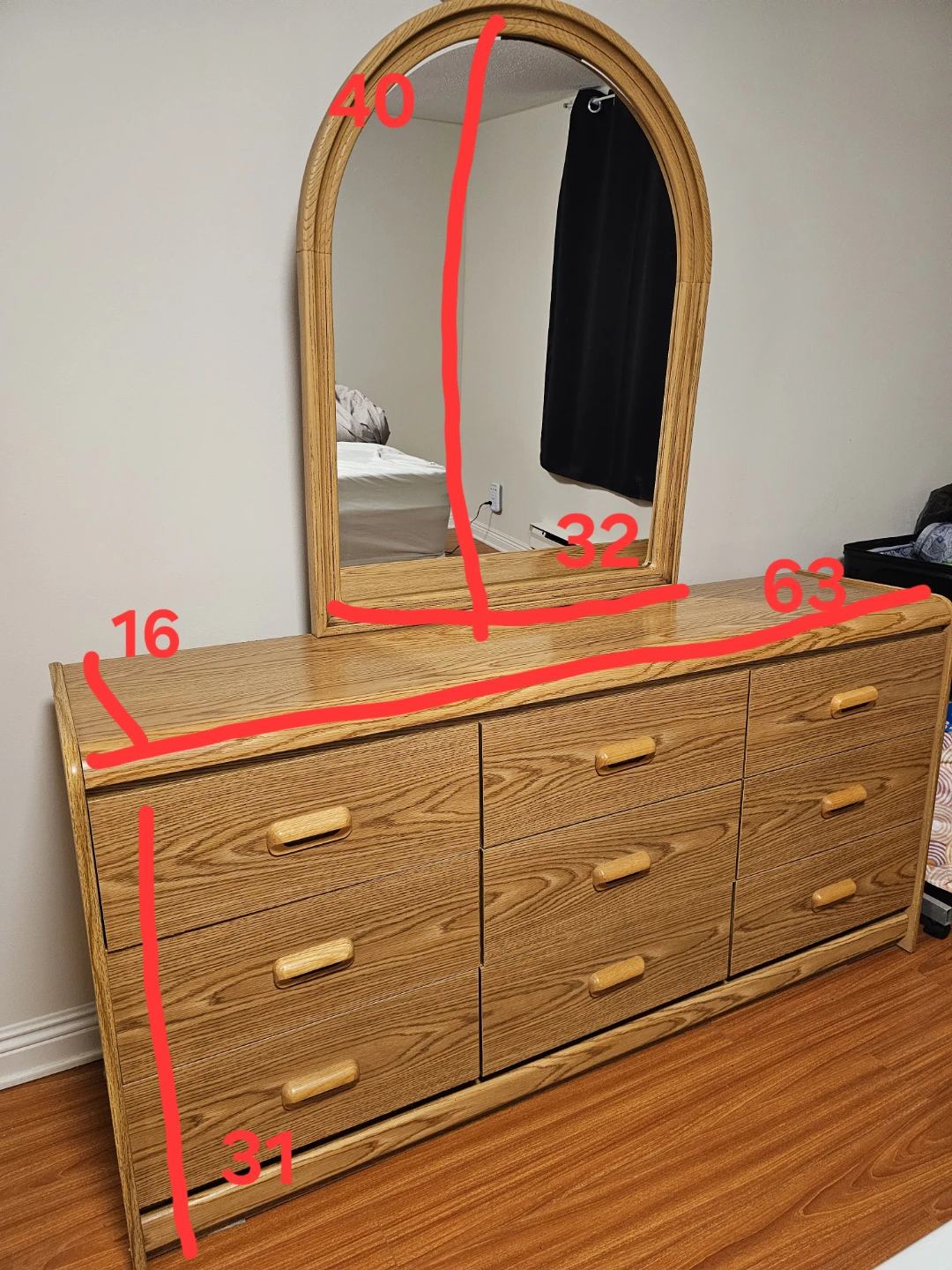 Vintage Oak Bedroom Furniture Set - photo 2