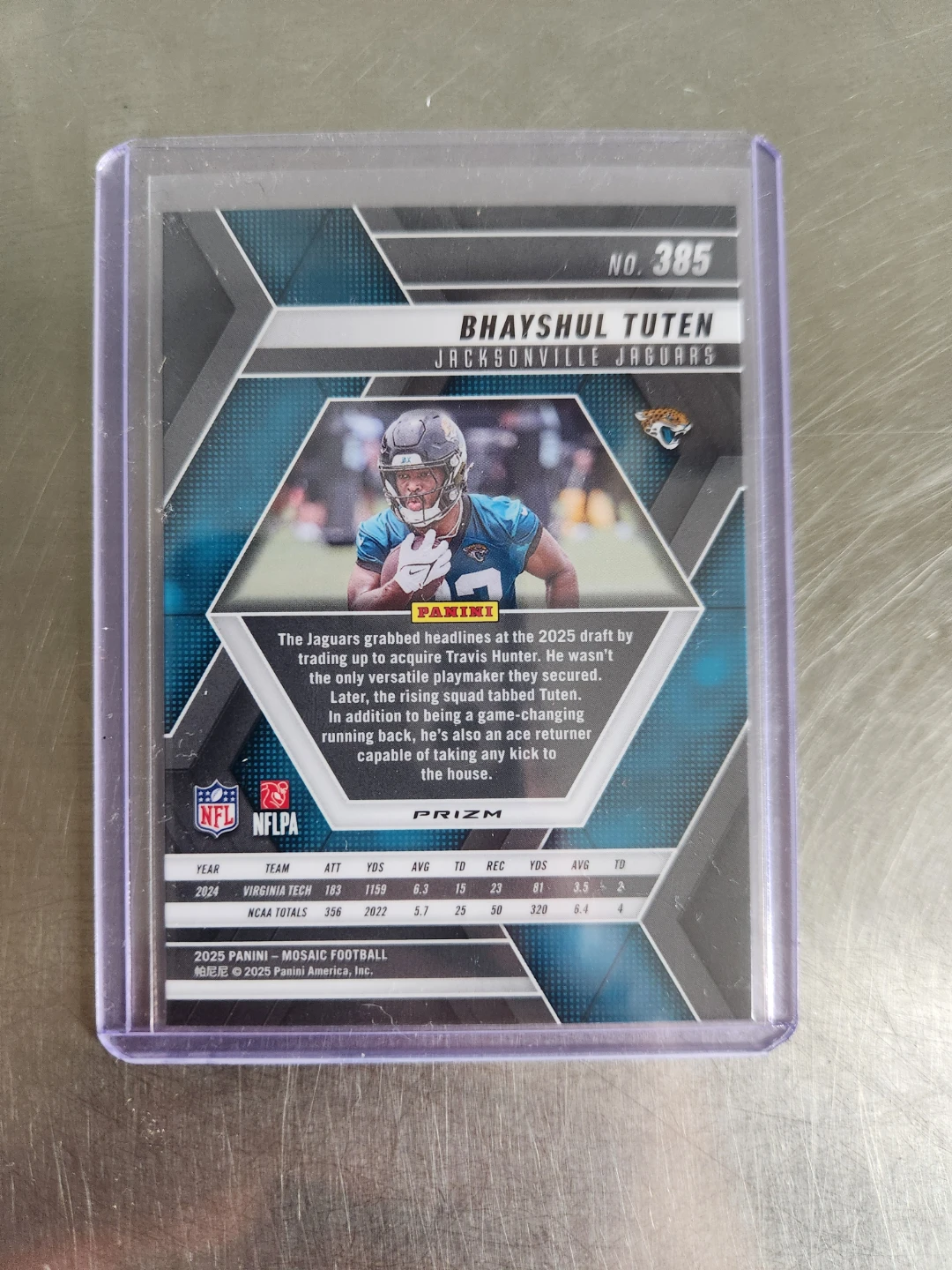 2025 Panini Mosaic Bhayshul Tuten Rookie Card - photo 2