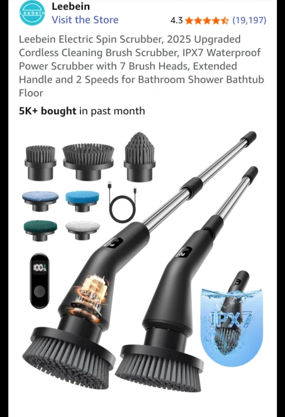 Leebein Electric Spin Scrubber 🏈 - photo 2