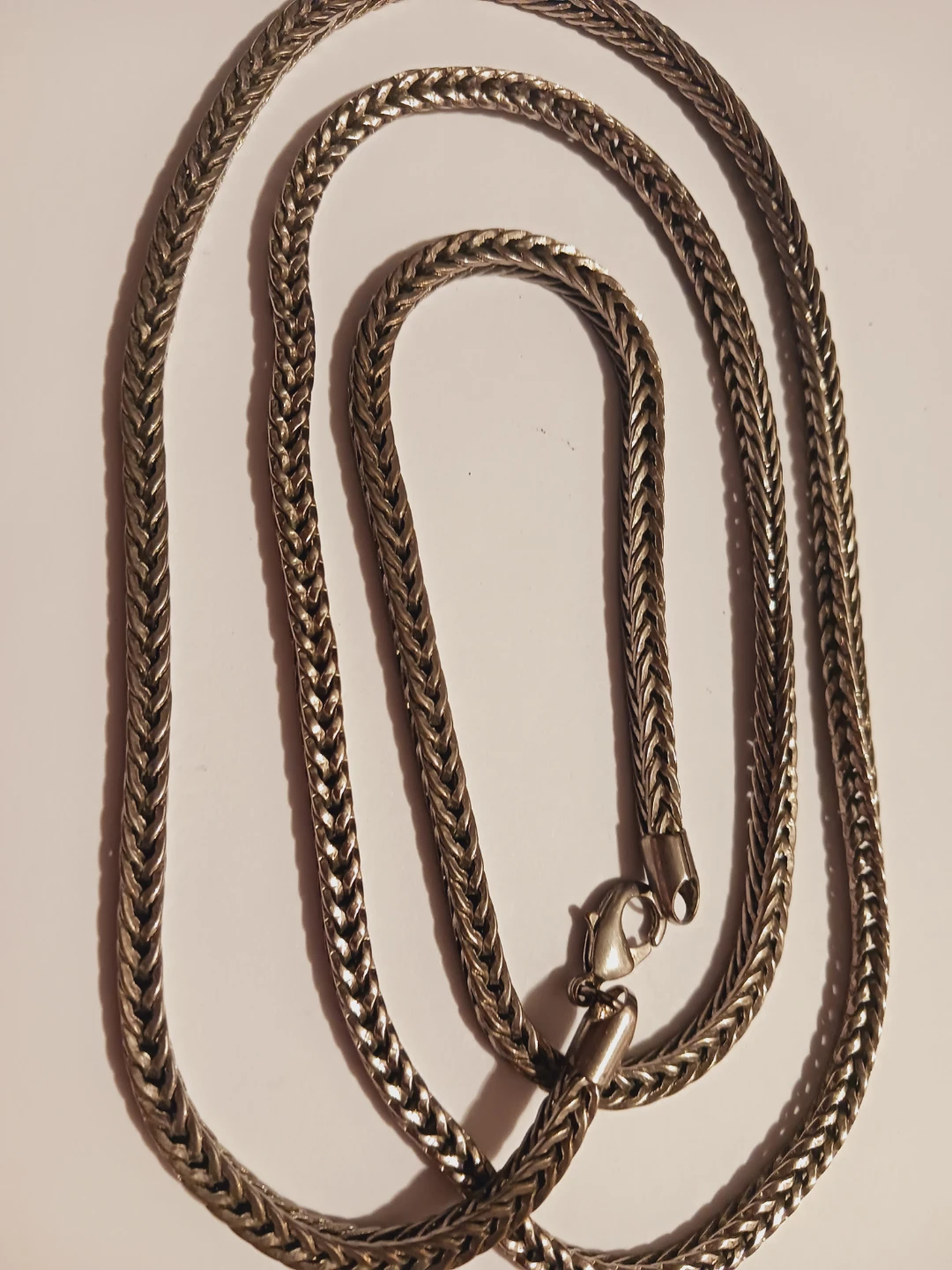 Long Thick Silver Chain Necklace - photo 3